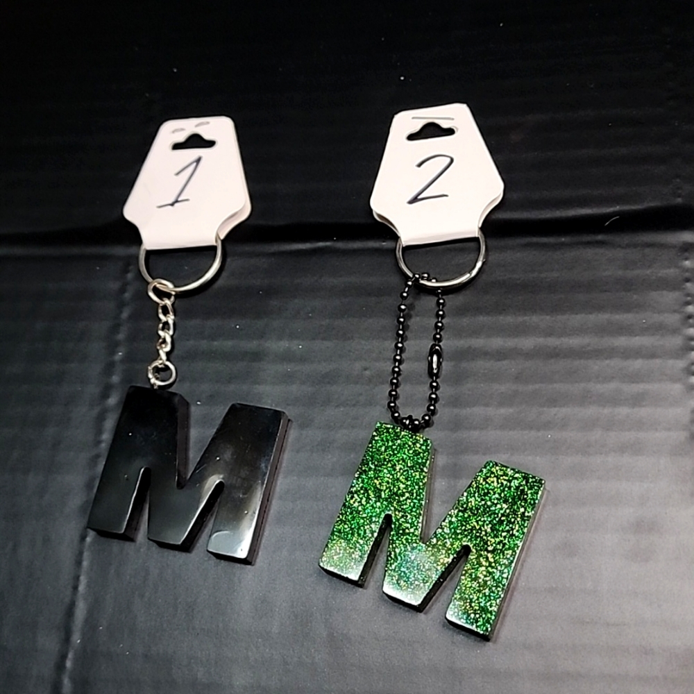 Bag charm Keychain Letter M